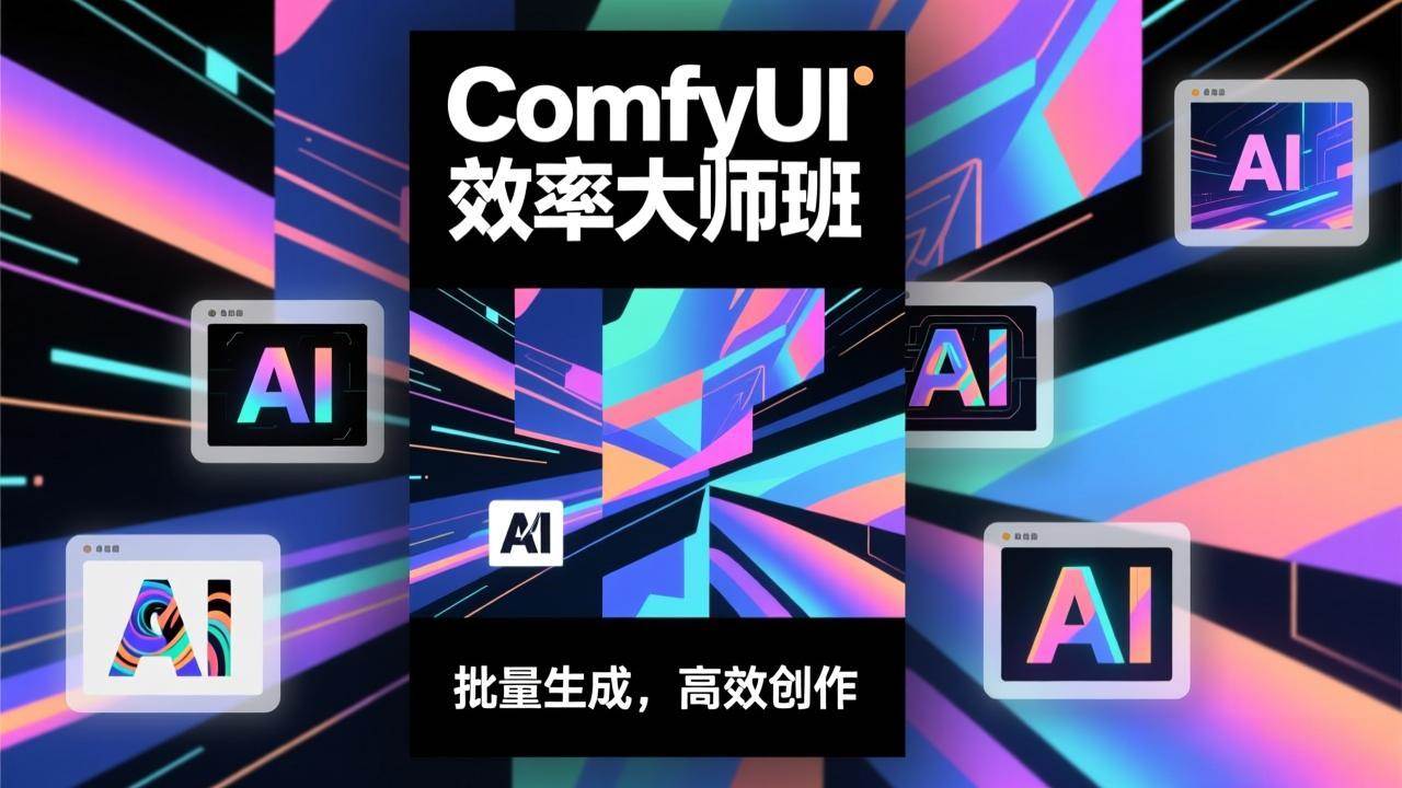 （17107期）ComfyUI效率大师班：工作流搭建，批量生成，将个人AI出图效率提升5-10倍，月接单收入1-3万-九才资源网