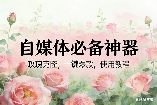 （17115期）玫瑰克隆神器，ai鲁大魔，自媒体必备工具，一键爆款神器，详细教程-九才资源网